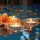 Relaxdays Teelichthalter Schwimmwindlicht Glas Transparent
