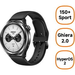 Xiaomi Watch S4 - Intelligente Uhr mit Riemen - fluororubber - schwarz - Handgel