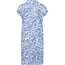 Cartoon Druckkleid Kurzarm Blau/Weiß 36