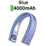 CREAROMA Mini USB-Ventilator Tragbarer Halslüfter USB wiederaufladbar Mini Ventilator 4000mAh blau