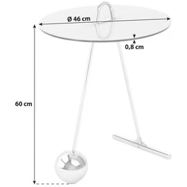 Kayoom Beistelltisch Pendulum 525 Gold / Weiß,