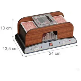 Relaxdays Kartenmischer Holz