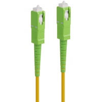 Maclean Brackets Maclean MCTV-437 Glasfaser-Kabel SC/APC auf SC/APC Patchkabel Simplex Singlemode Glasfaserkabel Lichtwellenleiter Fiber Patch Cable Gelb/grün (15 Meter)