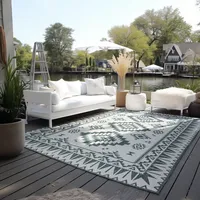 ELLE DECORATION Teppich ELLE DECORATION "Dynamic, Wendeteppich", grün, B:80cm H:5mm L:150cm, Polypropylen, Teppiche, Teppich, Flachgewebe, In-& Outdoor, Modern, wendbar, Balkon, Wohnzimmer, Außen