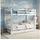 Homestyle4u Etagenbett 90 x 200 cm Kiefer massiv lackiert weiß