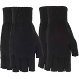 URBAN CLASSICS Half Finger Gloves 2-Pack - Schwarz - L/XL