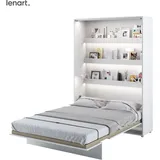 Lenart Schrankbett Wandbett BED CONCEPT 01 140x200 vertikal weiß matt
