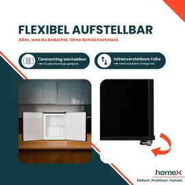 Homex Mini-Gefrierschrank FM1015-B Schwarz