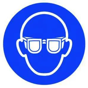 Gebotszeichen Augenschutz, blau, 1 Aufkleber