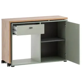 Schildmeyer Tiny Working Kommode 104,6 x 75,3 x 39 cm Pistazie/Eiche Landhaus Dekor