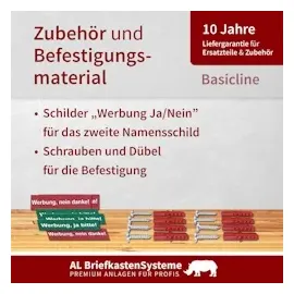 AL Briefkastensysteme Basic 3er Briefkasten Weiss Aluminium