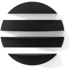 Wandregal Solis Umbra Stahl schwarz, Designer Allstudio, 18.5 cm
