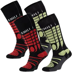 Chili Lifestyle Snowboard Skisocken YEON 4 Paar gepolstert warme Kniestrümpfe