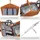 Tectake Picknickkorb Usedom braun 46,00 cm x 43,50 cm x 30 cm