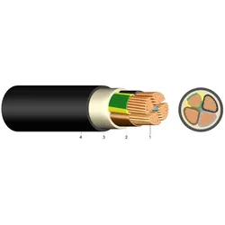 Kabel-Leitungen PVC-isolierte Starkstromkabel 0,6/1kV ein- und mehradrig 5x 16 E-Y (50m Tommel)
