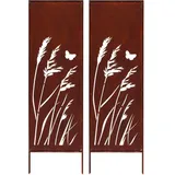 kpga kapaga home & garden Sichtschutz Metall 160 x 50 cm Braun