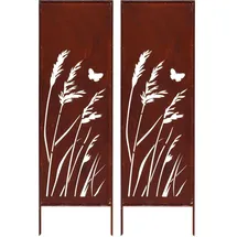 kpga kapaga home & garden Sichtschutz Metall 160 x 50 cm Braun