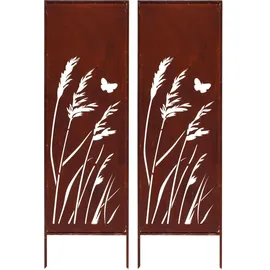 kpga kapaga home & garden Sichtschutz Metall 160 x 50 cm Braun