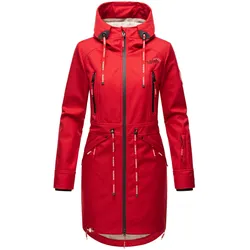 MARIKOO Damen Softshelljacke Funktionsjacke mit warmen Teddyfleece & Kapuze Racquellee