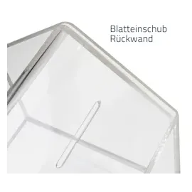 HMF Spendenbox 13,8 x 12,5 x 9 cm 13-tlg. transparent weiß