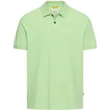 CAMEL ACTIVE Poloshirt CAMEL ACTIVE, Herren, Gr. L, pistachio grün, Piqué, Obermaterial: 100% Baumwolle, unifarben, normal hüftbedeckend, Rundhals, Bündchen, Shirts, normale Passform, Polokragen, 2-Knopf-Form, mit Logo-Stickerei