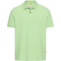 CAMEL ACTIVE Poloshirt CAMEL ACTIVE, Herren, Gr. L, pistachio grün, Piqué, Obermaterial: 100% Baumwolle, unifarben, normal hüftbedeckend, Rundhals, Bündchen, Shirts, normale Passform, Polokragen, 2-Knopf-Form, mit Logo-Stickerei