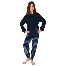 normann Frottee Pyjama Mädchen Blau 170-176