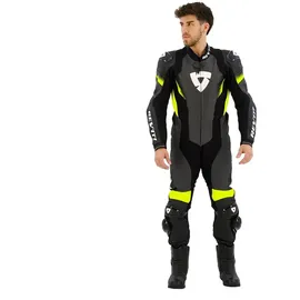 RevIt! Revit Control Lederkombi - Black / Fluo Yellow - 48