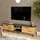 [en.casa] Lempäälä TV-Lowboard 160 x 35 x 39 cm Eiche rustikal/Anthrazit Metall/Spanplatte