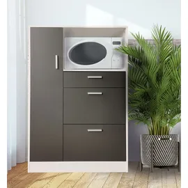 Hti-Living Küchenschrank Weiß-Grau Blanca L - Weiß