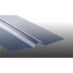 Firsthauben für PVC Wellplatten - 1100 x 180 x 180 mm glasklare Firstabdeckung – flexible Dachabdeckung für Profile K 70 /18 und S 76/18