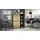 Vladon Highboard 79 x 105,5 x 35,5 cm Eiche / Braun / Schwarz