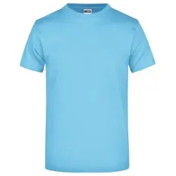 Komfort T-Shirt Rundhals JN002, himmel-blau, Größe XL - blau - XL