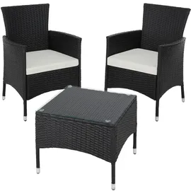 Tectake Luzern Set 3-tlg. schwarz