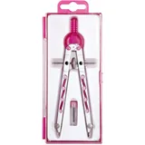 Alco Geometriezirkel 165 mm silber/pink