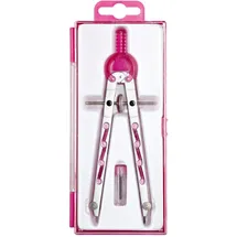 Alco Geometriezirkel 165 mm silber/pink