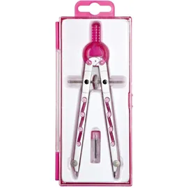 Alco Geometriezirkel 165 mm silber/pink