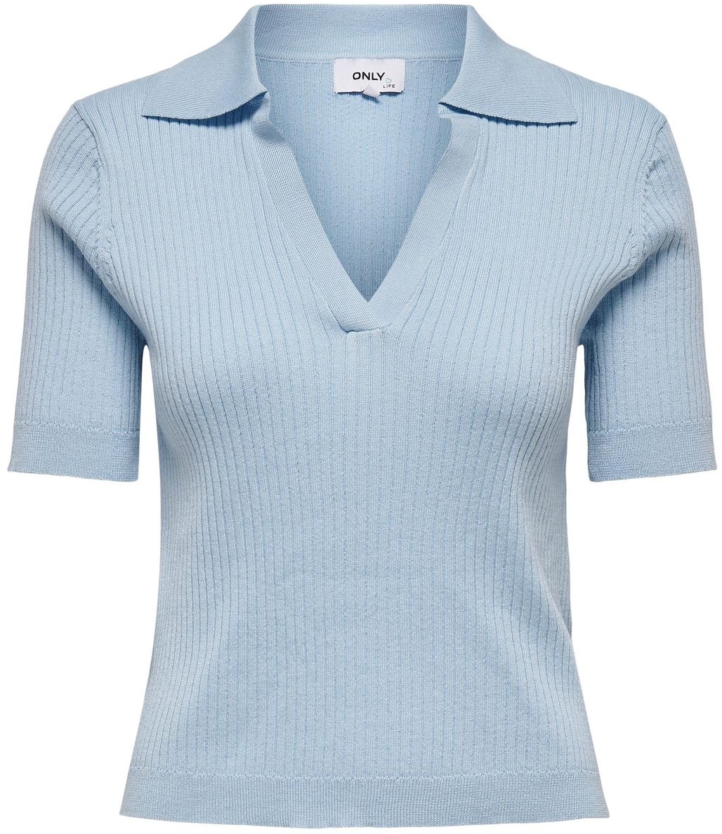 Only Damen Poloshirt ONLNIMONE S/S LIFE Blau W. Melange 15255862 L
