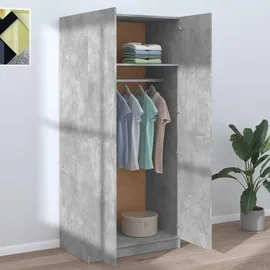 vidaXL Kleiderschrank Betongrau 80 x 180 x 52 cm Holzwerkstoff