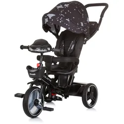 Chipolino Tricycle Dreirad Be Active 2 in 1 Sitz drehbar Musik Licht drehbar schwarz