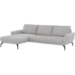 Ecksofa EXXPO - SOFA FASHION "NICEA erstklassiger Sitzkomfort, OTTOs Choice, L-Form, bodenfrei", grau (light grau), B:264cm H:87cm T:171cm, Sofas, In hochwertiger Verarbeitung und ergonomische Sitzposition
