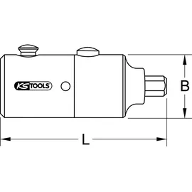 KS Tools Montagewerkzeug für Abflussventile, 92mm (116.2060)
