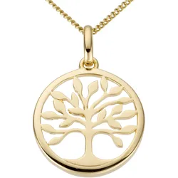 Ketten-Anhänger FIRETTI "Schmuck Geschenk Gold 333 Halsschmuck Anhänger Halskette Baum", gold (gelbgoldfarben), Schmuckanhänger, Damen, Gelbgold 333, 0,85 g