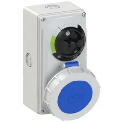 PCE 61252-9k CEE-Steckdose abschaltbar kompakt 32A 5p 9h IP66/IP67 Knock Out 612529k
