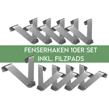 HOME WOHNIDEEN Fensterhaken EASY FIX - V-Form - 10er Pack