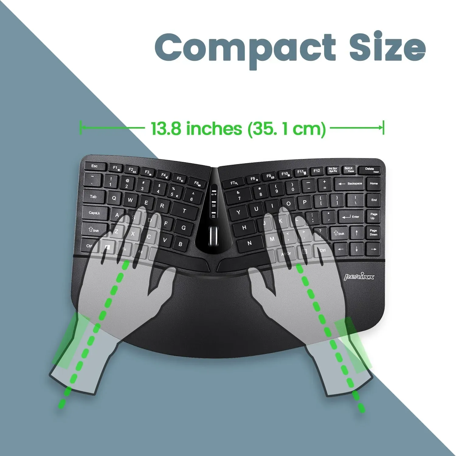 PERIDUO-606 - Kabelloses Ergonomisches Combo-Set