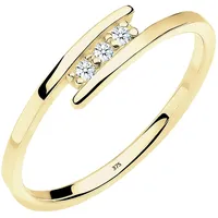 Elli DIAMONDS Verlobungsring Trio Diamant 0.045 ct. 375 Gelbgold Ringe Damen
