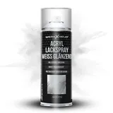 WerkXheld Sprühlack 400ml - Hochwertiges Lackspray Weiß glänzend RAL 9010, Vielseitig anwendbar auf Holz, Metall & Textil, Langlebiger Acryllack Spray