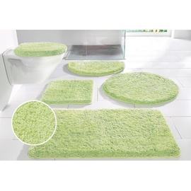 my home Badematte »Sanremo«, Höhe 30 mm, rutschhemmend beschichtet, fußbodenheizungsgeeignet, besonders weich durch Microfaser, Badematten auch als 3 teiliges Set erhältlich, grün