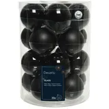 Kaemingk Weihnachtskugeln Glas Christbaumkugeln Weihnachtsbaum Set schwarz